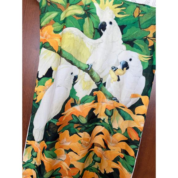 Zara Basic Dress Birds Flowers - Picture 3 of 4